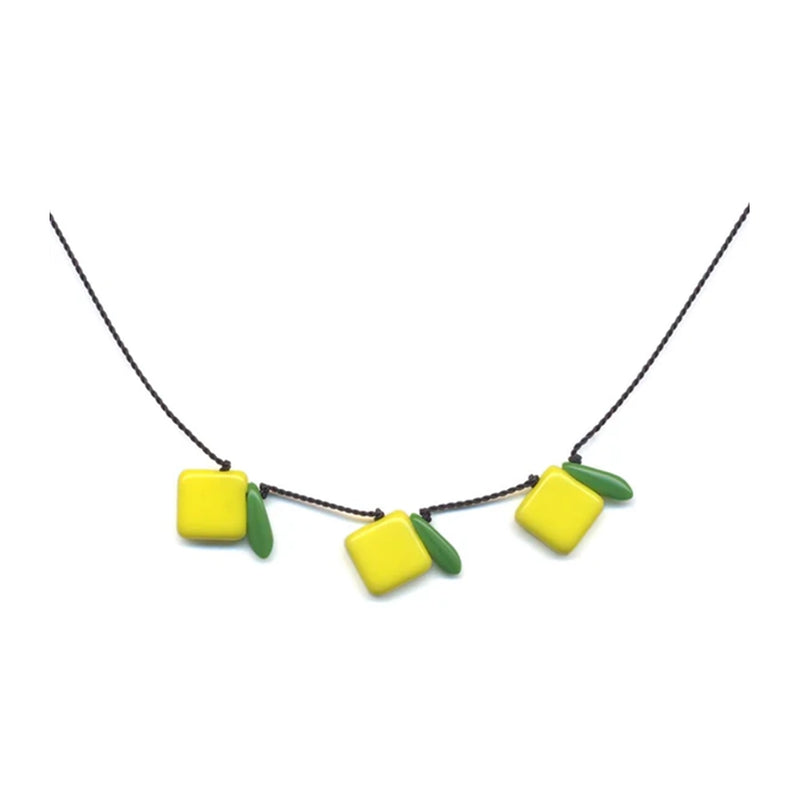 Glass Lemon Necklace