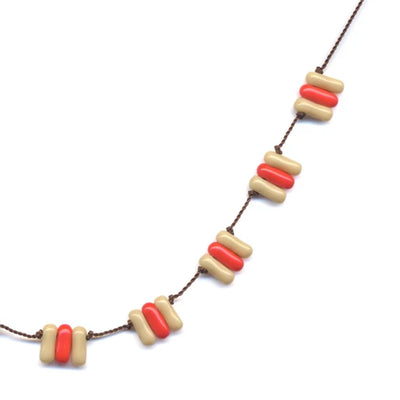 Glass Hot Dog Necklace