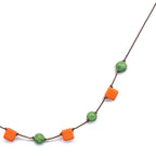 Glass Peas & Carrots Necklace