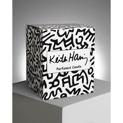 Haring White Men Drawings Candle