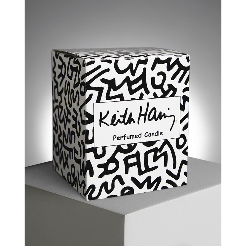 Haring White Men Drawings Candle