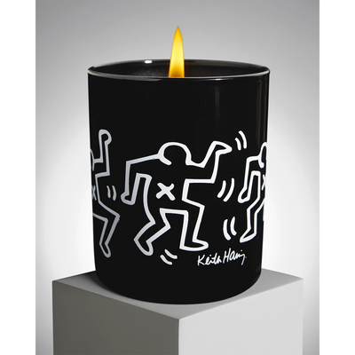 Haring White Men Drawings Candle