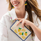 Lemons Beaded Clutch Purse