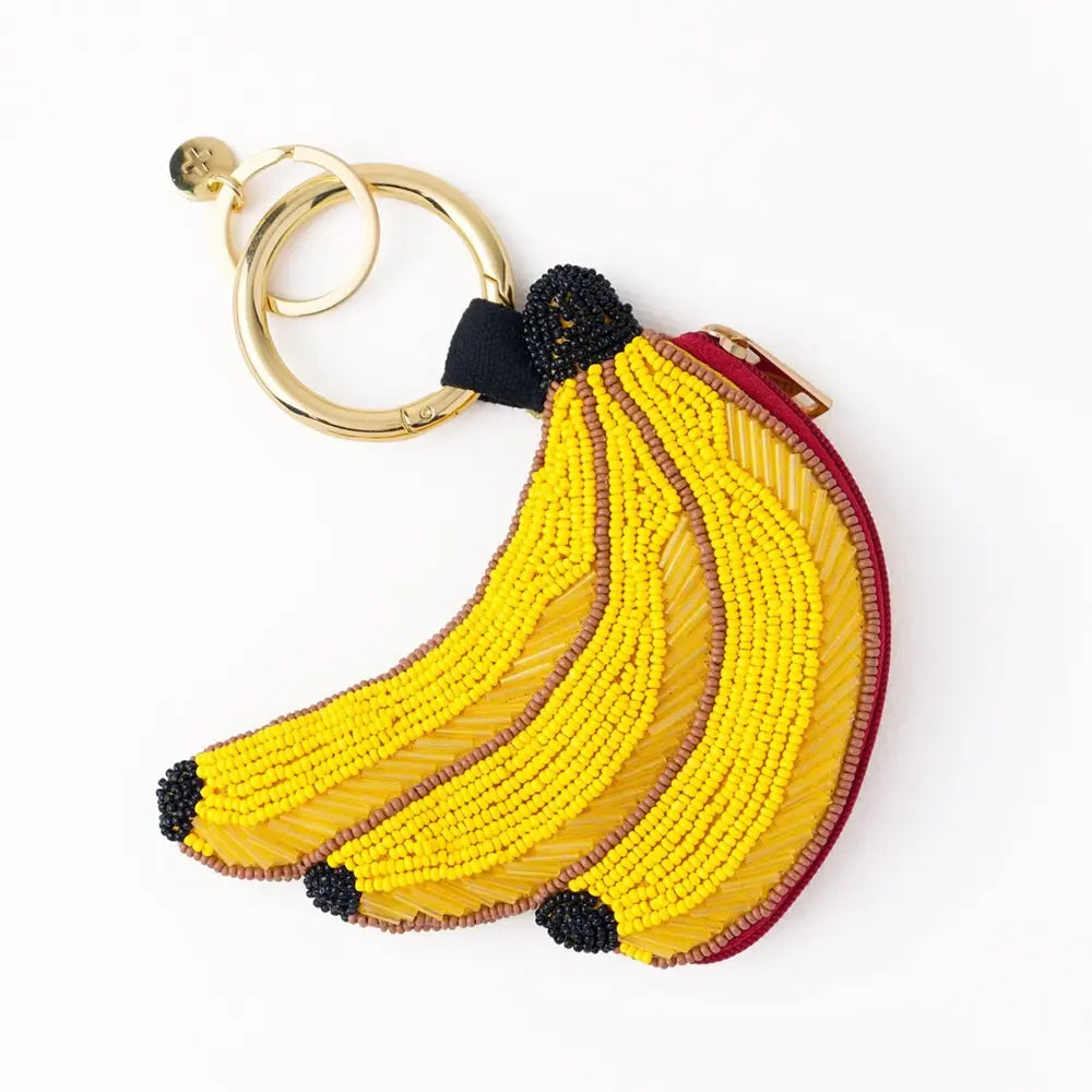 Banana Beaded Coin Purse