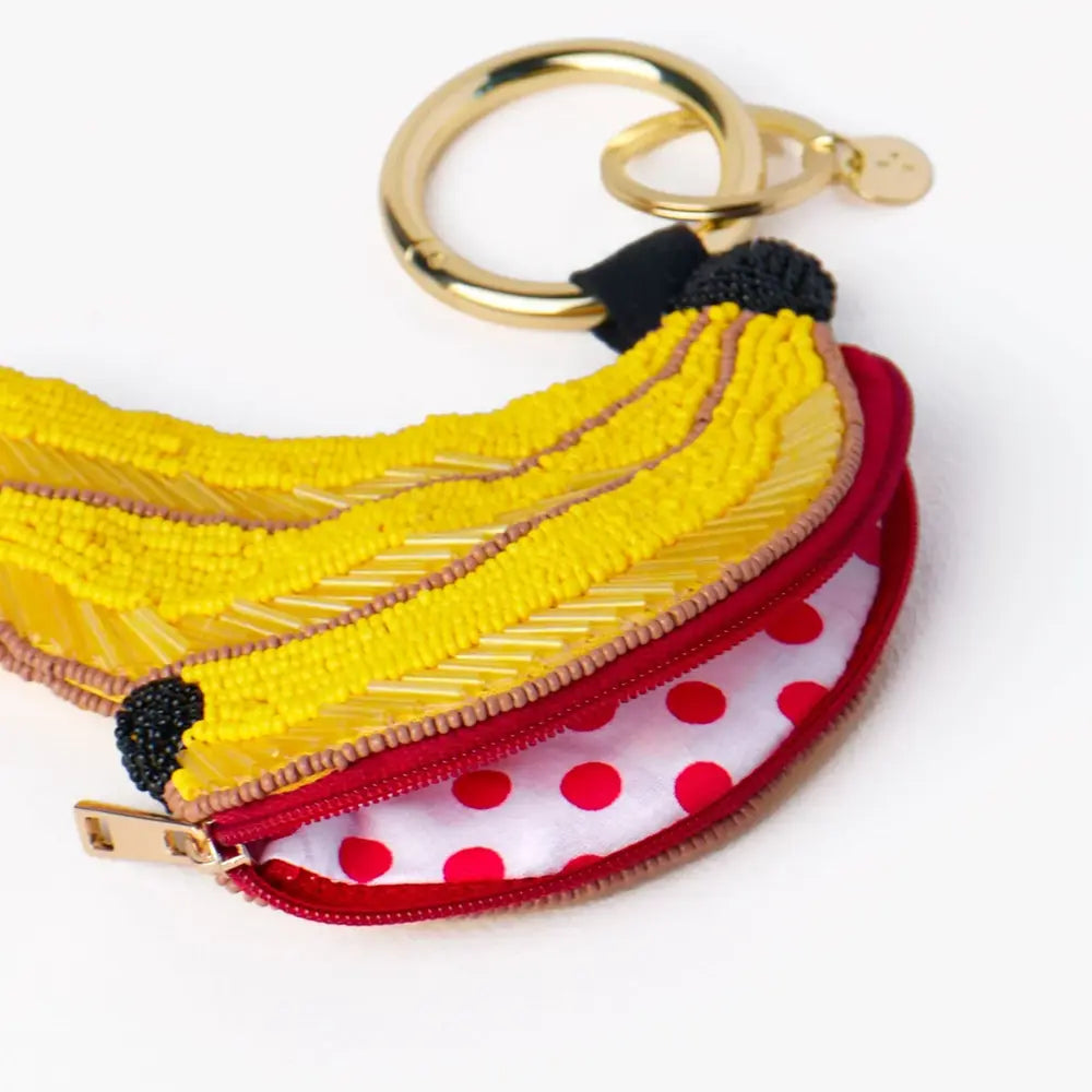 Banana Beaded Coin Purse