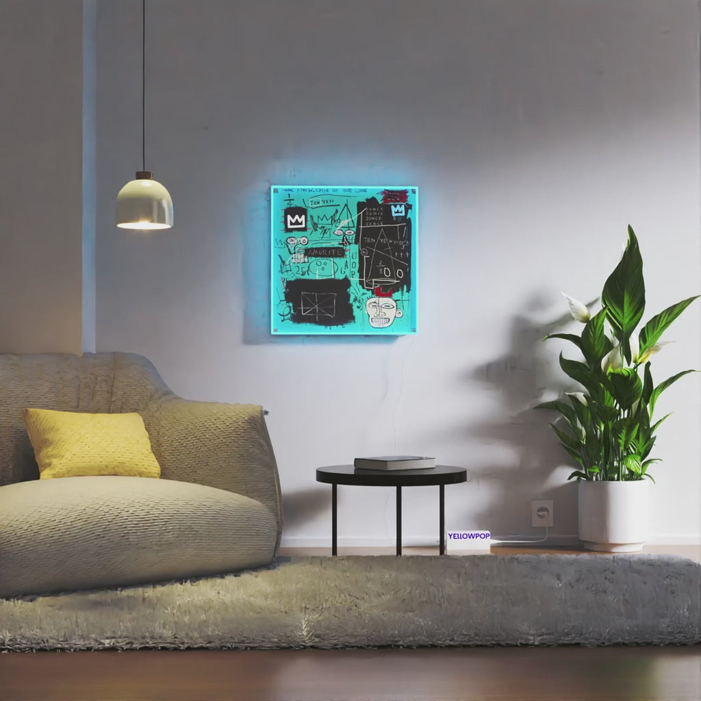 Basquiat Equals Pi Neon Sign