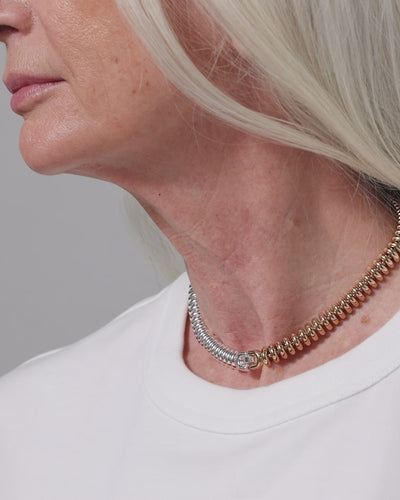 Sofia Two-Tone Choker Necklace