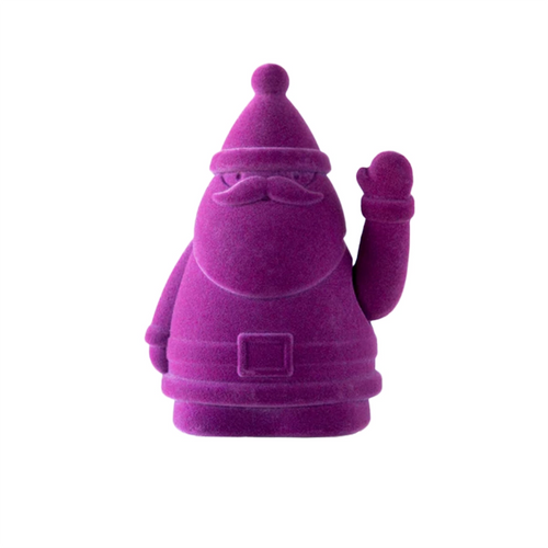 Flocked Waving Santa