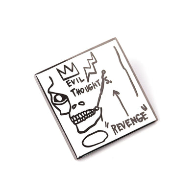 Basquiat Evil Thoughts Pin