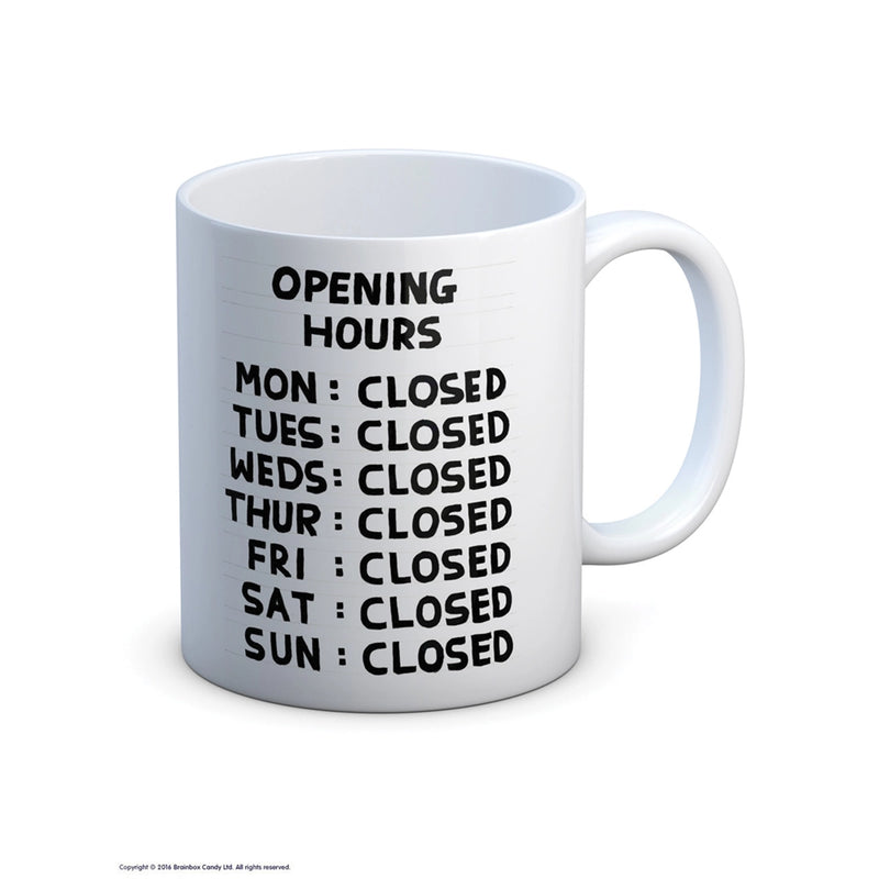 Shrigley Opening Hours Mug