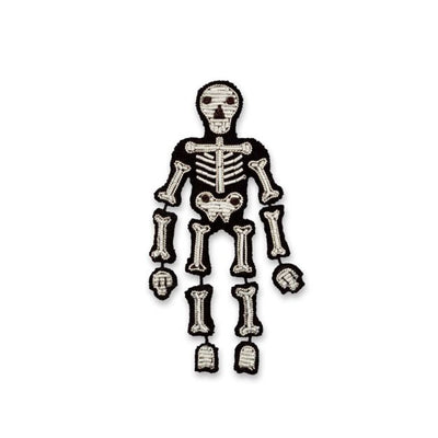 Silver Skeleton Brooch