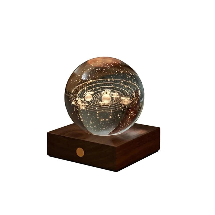 Amber Crystal Light Solar System White Background