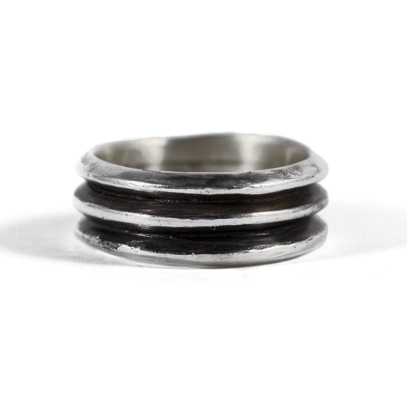 Triple Stack Silver Band Ring