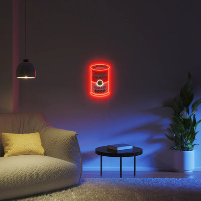 NEW Andy Warhol Campbell's Soup Neon Sign