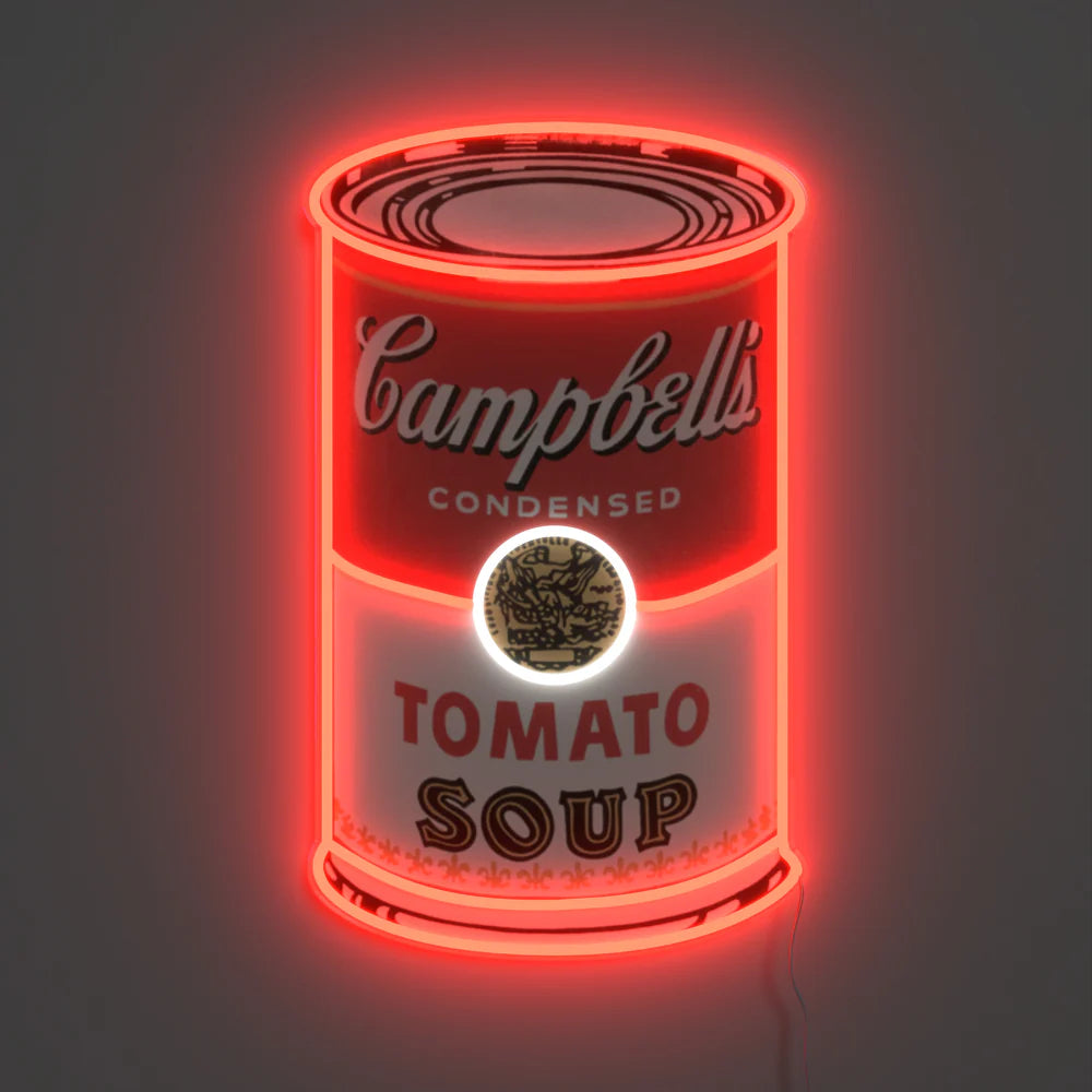 NEW Andy Warhol Campbell's Soup Neon Sign
