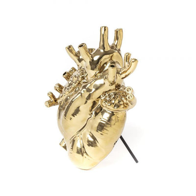 Love in Bloom Heart Vase - Gold  