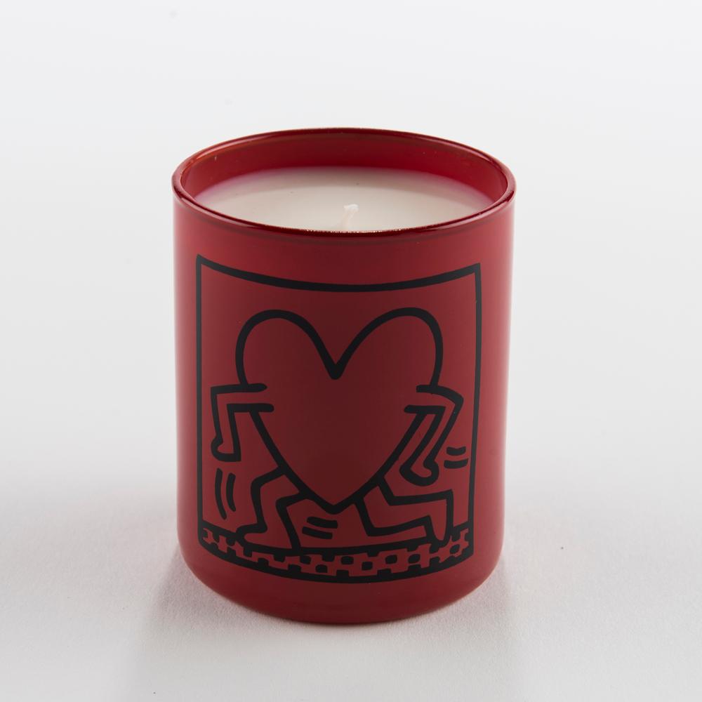 Haring Running Heart Candle  