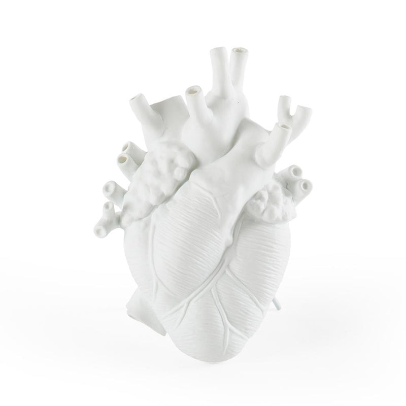 Love in Bloom Heart Vase - White  