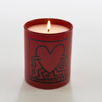 Haring Running Heart Candle Red 