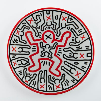 Keith Haring Silver Figures Plate  