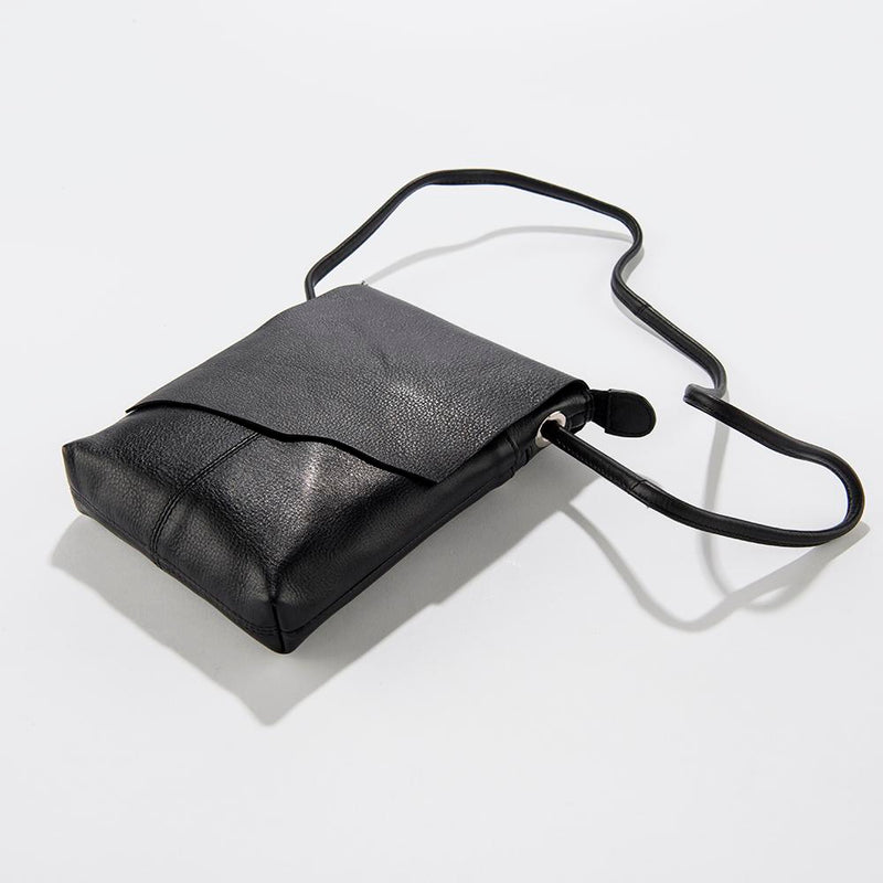 Simple Leather Sac Purse - Mini Black Mini