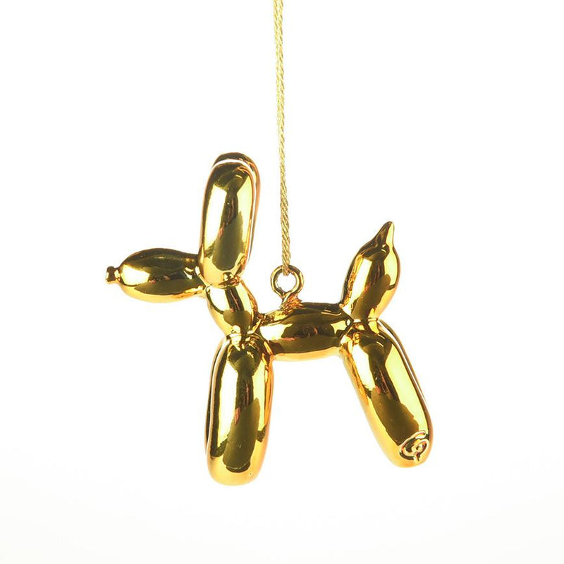 Balloon Puppy Ornament Silver 