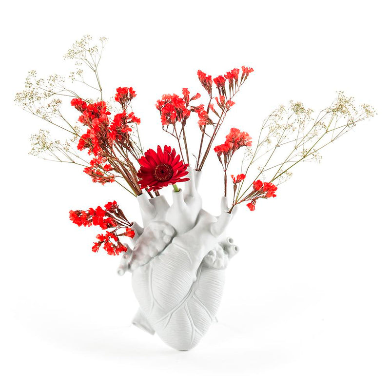 Love in Bloom Heart Vase - White White 