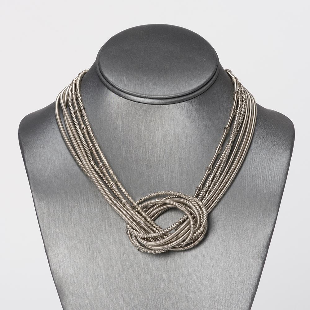 Textured Knot Piano Wire Necklace – MCA Chicago Store