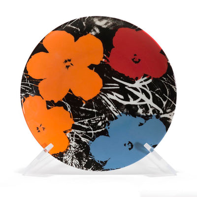 Warhol Flowers Plate Orange 