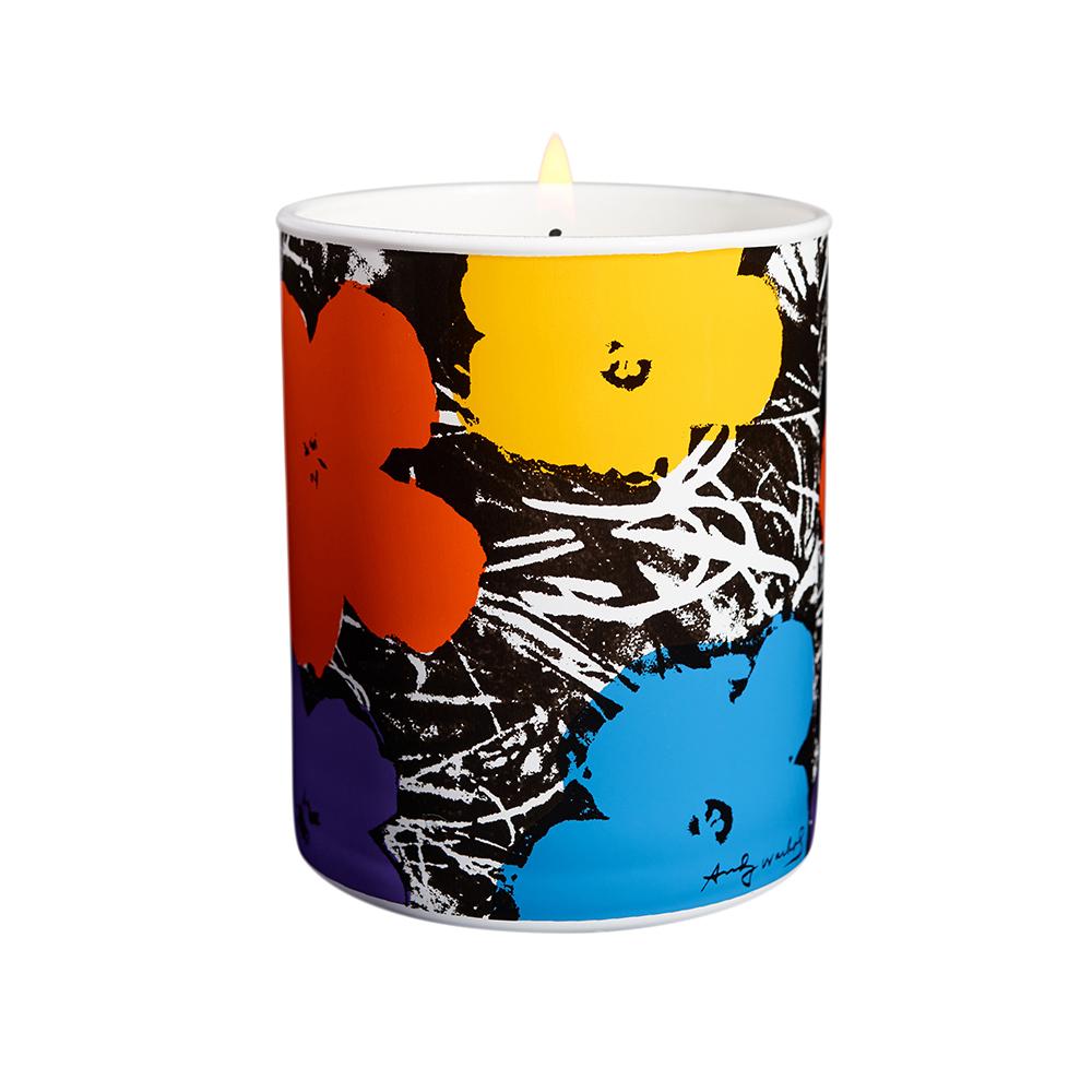 Warhol Flowers Candle Purple 