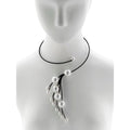 Mesh Pearl Grapes Necklace Black 