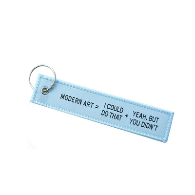 Modern Art Math Keychain  