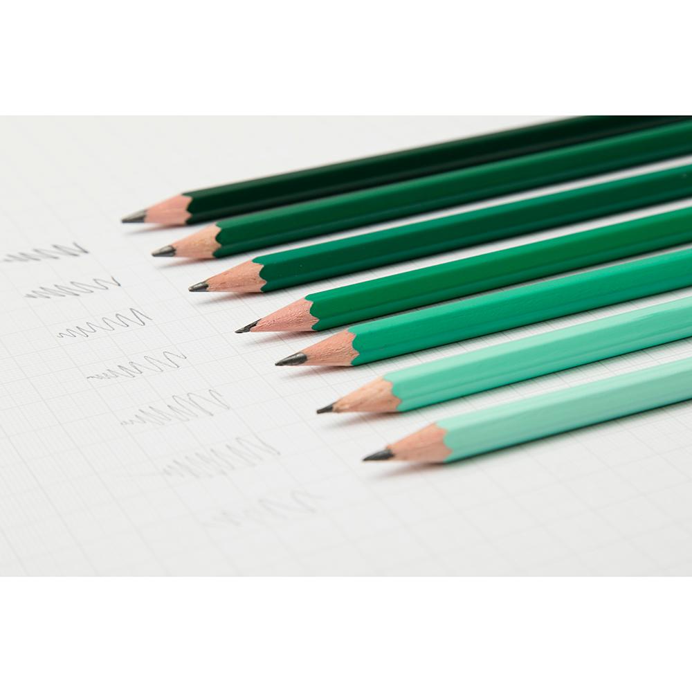 Block Designs Unique Home Wares Gradient Sketching Pencil Set // Set of 7 Pencils (Blue)