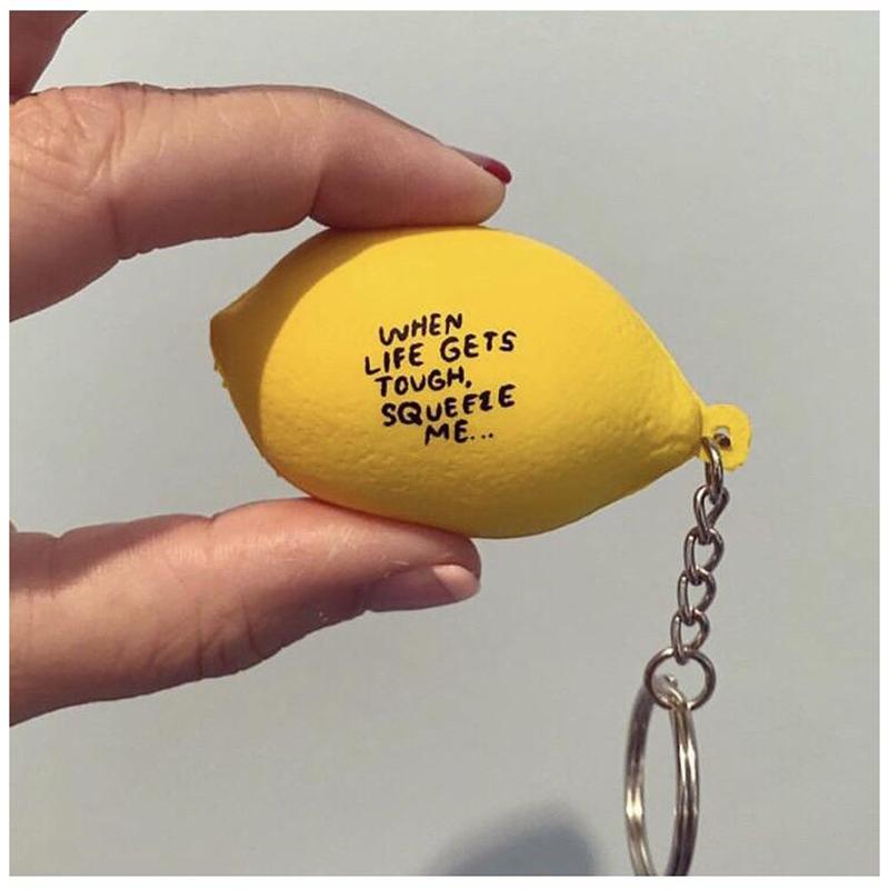 Lemon Stress Ball Keychain  