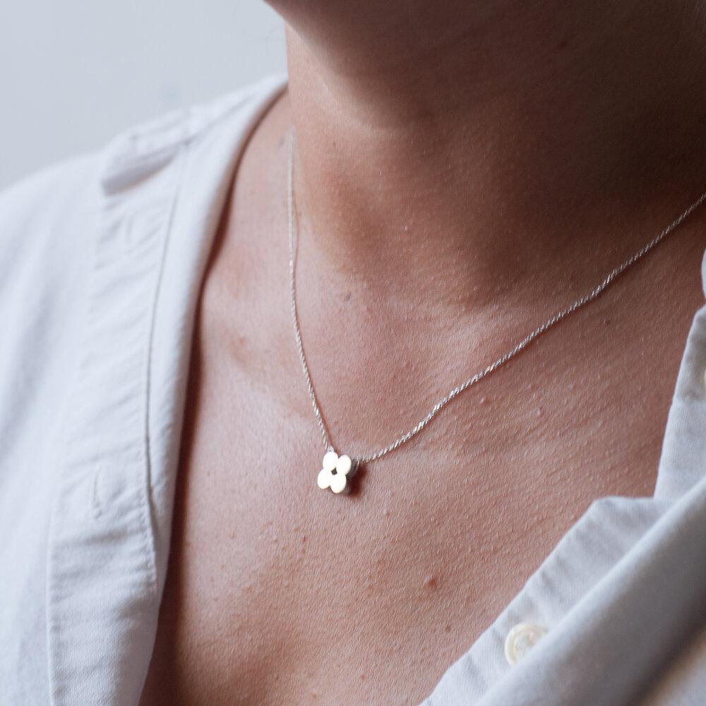 Silver Clover Necklace Silver 