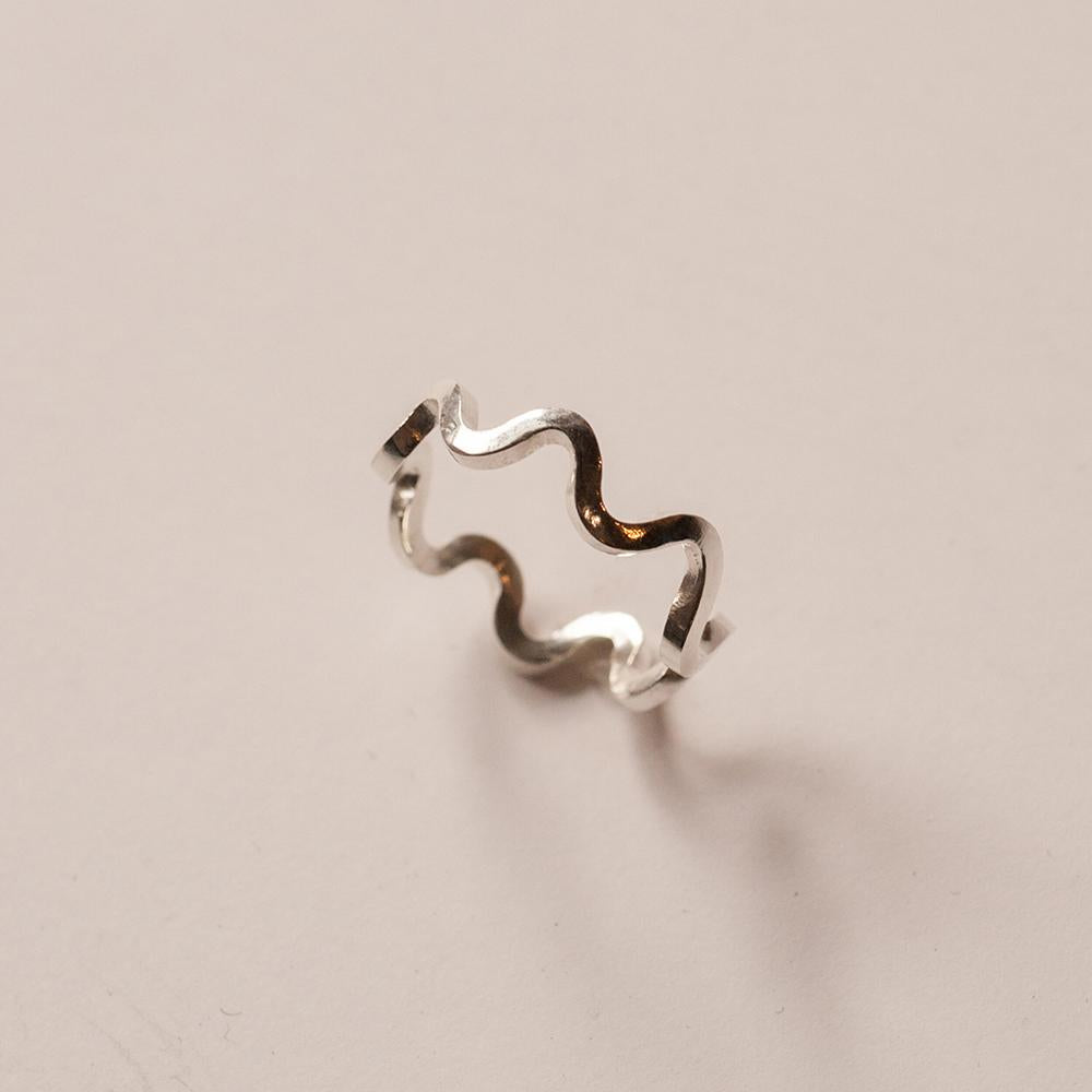Silver Squiggle Ring Silver 6