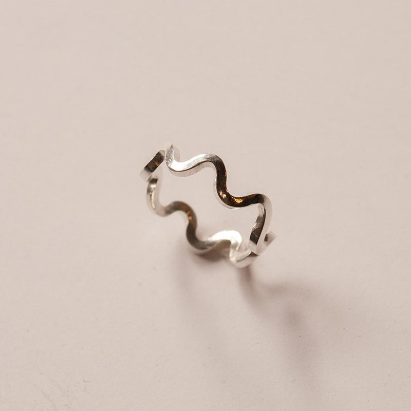 Silver Squiggle Ring Silver 6