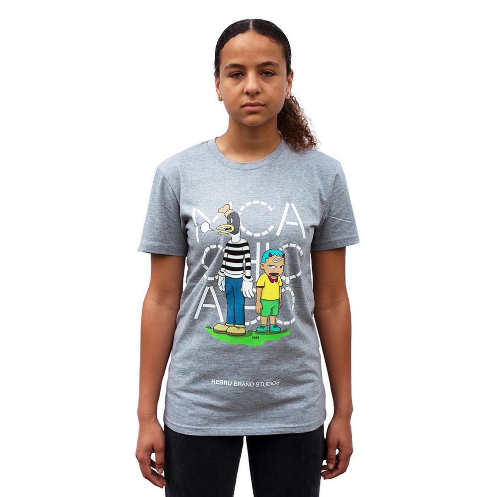 Hebru Brantley X MCA Chicago Oskee and Gabe T-Shirt Grey S