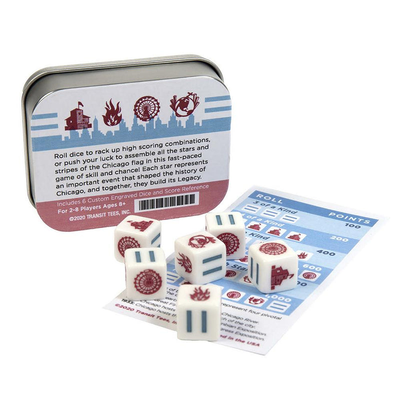 Legacy Chicago Flag Dice Game  