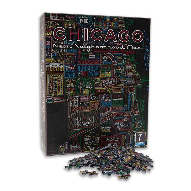 Chicago Neon Neighborhood Puzzle 1,000 Pieces 