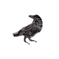 Raven Beaded Brooch  