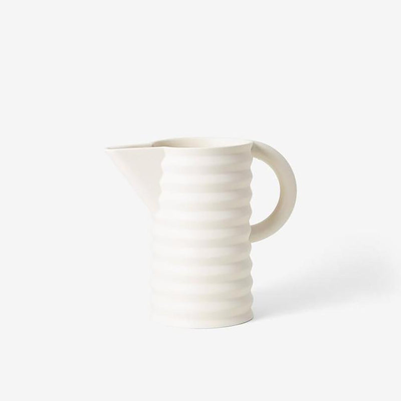 Pleated Pitcher White 