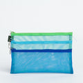 Mesh Triple Zip Pouch  