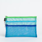 Mesh Triple Zip Pouch  