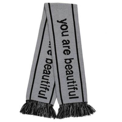 You Are Beautiful Scarf Grey 