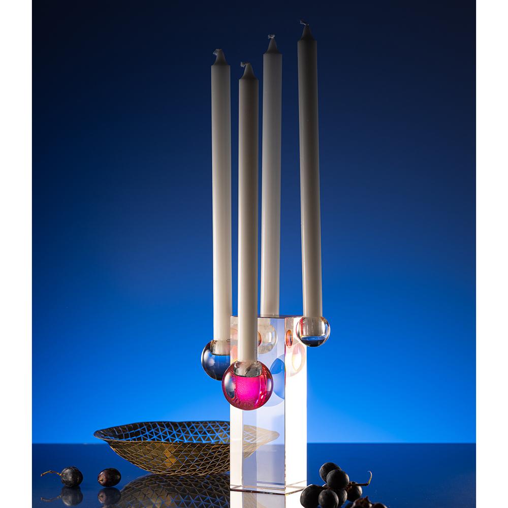 Drops Glass Candelabra  