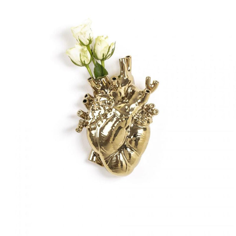 Love in Bloom Heart Vase - Gold Gold 
