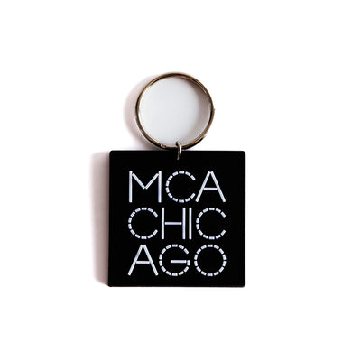 MCA Chicago Logo Keychain Black & White 