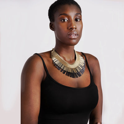 Ra Double Pleated Necklace  
