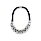 Frosted Stacked Beads Necklace Black 
